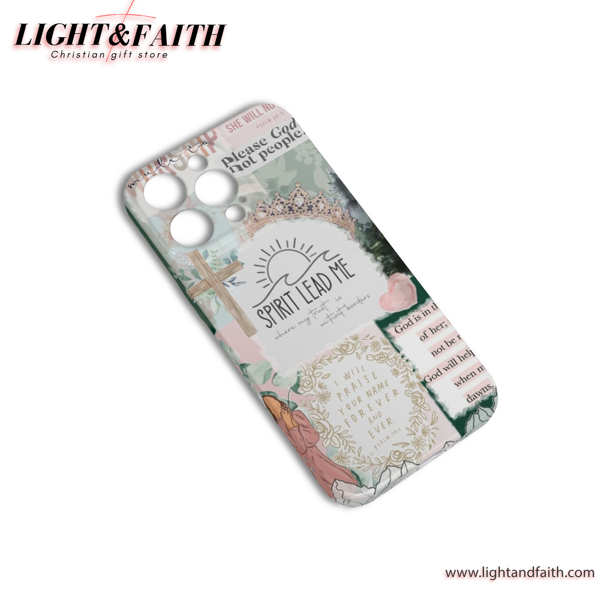 Spirit Lead Me Phone Case, Christian Phone Case, Bible Verse Phone Case, Religious Gift, PCLAF25